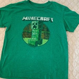 MOJANG boys Minecraft Creeper green tee